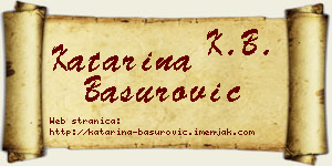 Katarina Basurović vizit kartica